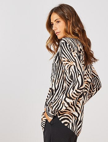 Camisa estampada 'cebra' - Kiabi