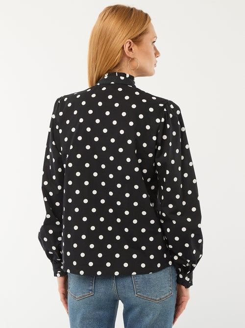 Camisa estampada con botón decorativo en el cuello - Kiabi