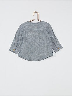 Camisa estampada con cuello mao - Kiabi