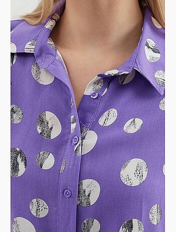 Camisa estampada con lazo delantero bdart