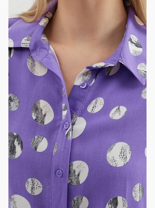 Camisa estampada con lazo delantero bdart - Kiabi Camisa estampada con lazo delantero bdart - Kiabi