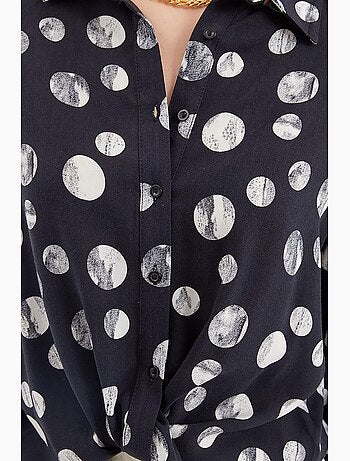 Camisa estampada con lazo delantero bdart