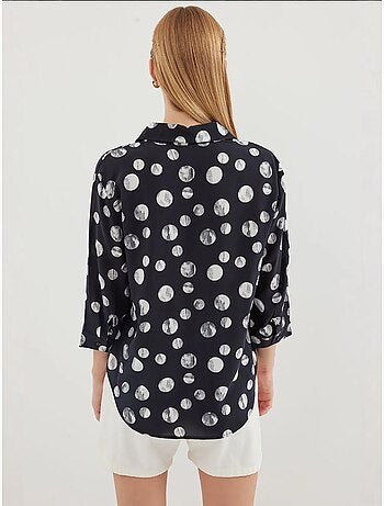 Camisa estampada con lazo delantero bdart