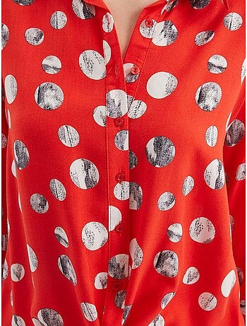 Camisa estampada con lazo delantero bdart
