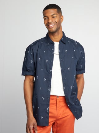 Camisa estampada de manga corta
