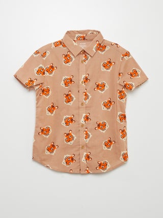 Camisa estampada de manga corta