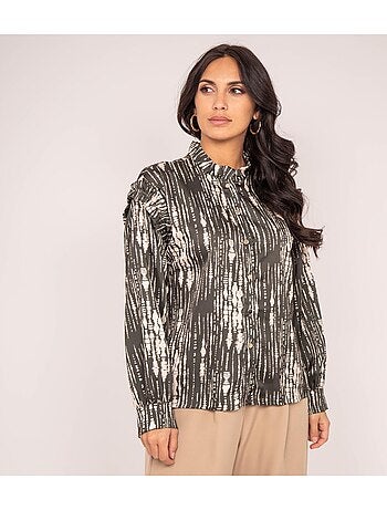 Camisa estampada de satén OBONE