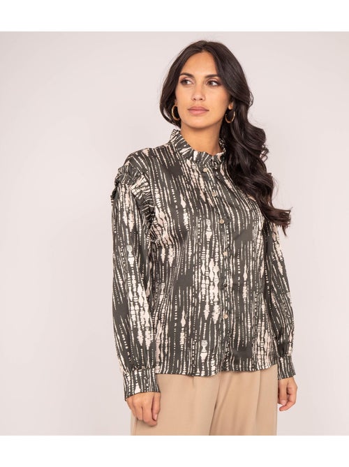 Camisa estampada de satén OBONE - Kiabi