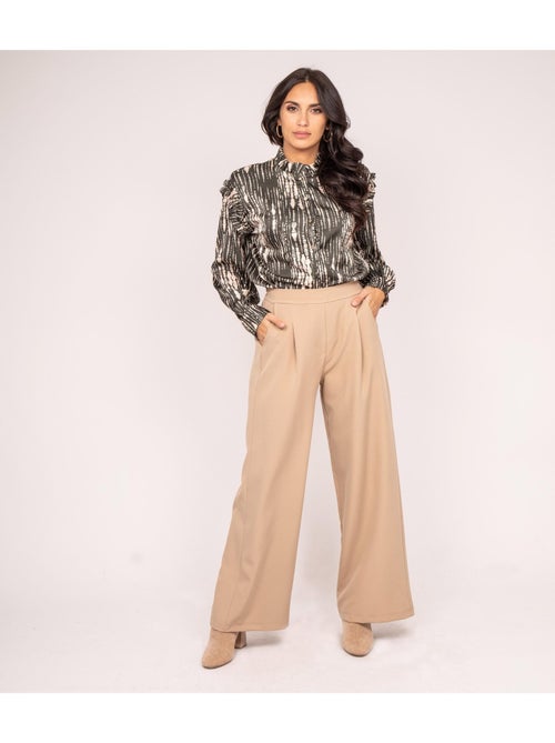 Camisa estampada de satén OBONE - Kiabi