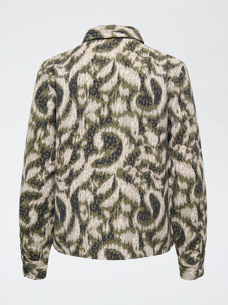 Camisa estampada 'JDY' lisa Verde - Kiabi