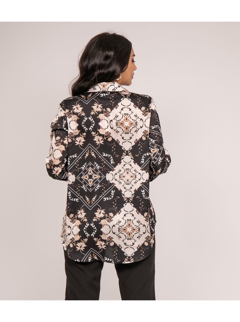 Camisa estampada OMIST Negro - Kiabi