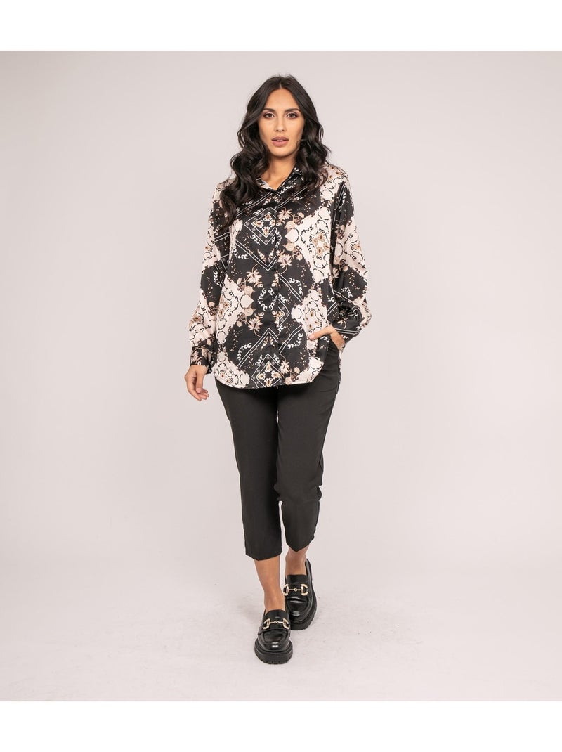 Camisa estampada OMIST Negro - Kiabi