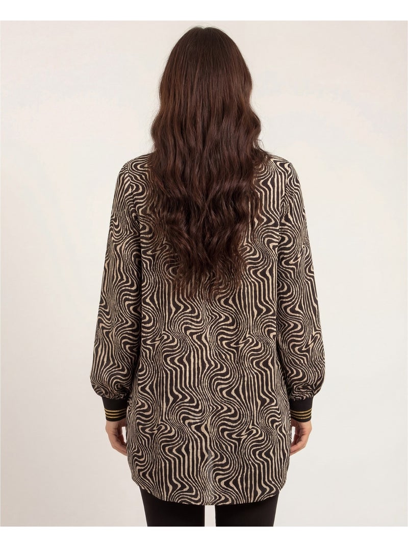 Camisa estampada OZANA Negro - Kiabi