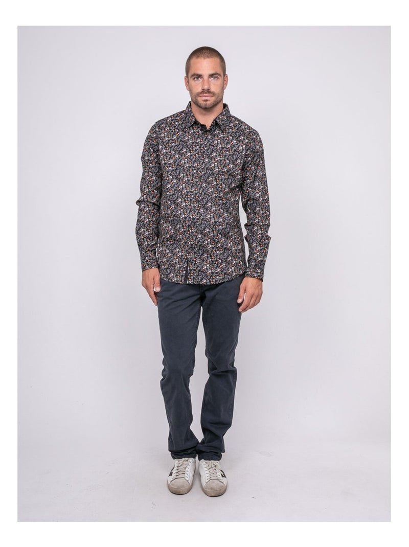 Camisa estampado floral TIVERTAR Negro - Kiabi