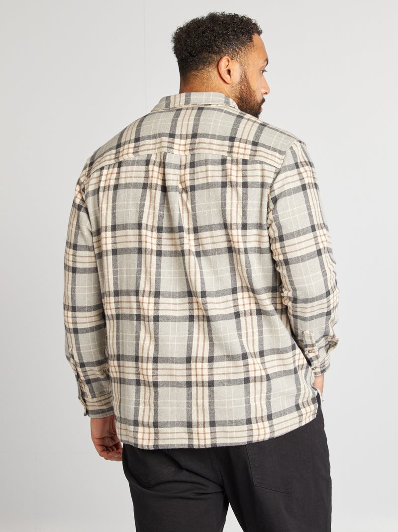 Camisa estilo leñador regular GRIS - Kiabi