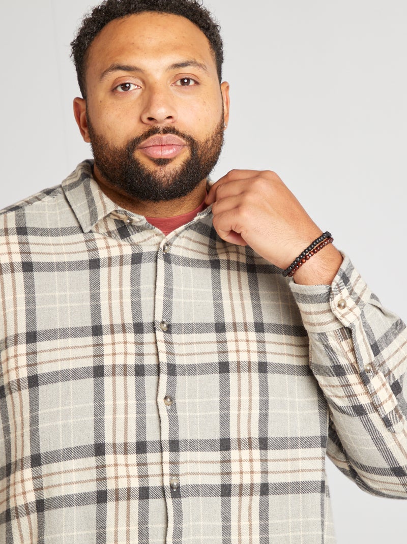 Camisa estilo leñador regular GRIS - Kiabi