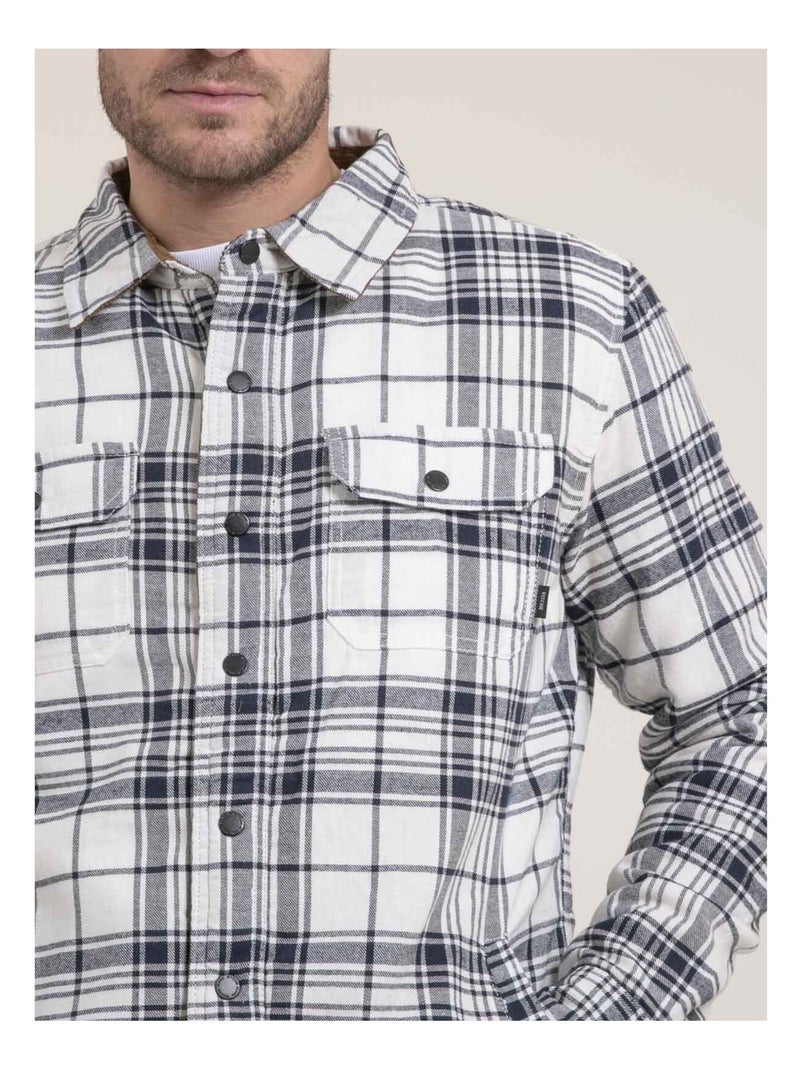 Camisa exterior de cuadros de puro algodón ZATLEY Crudo - Kiabi