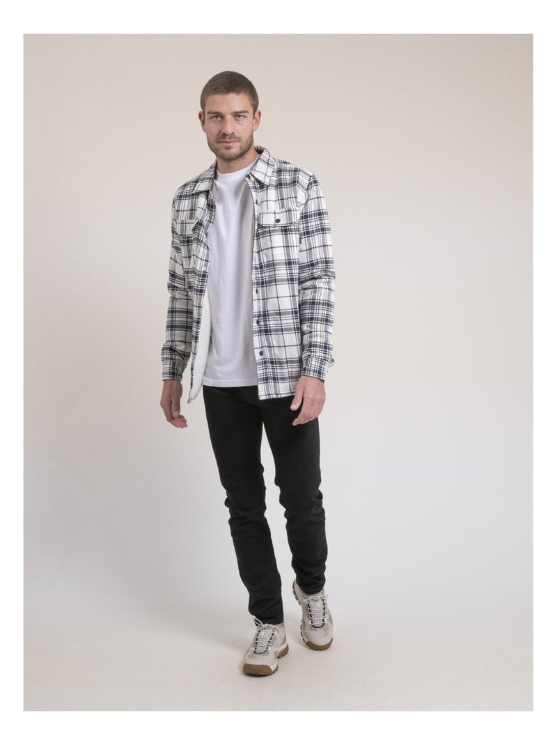 Camisa exterior de cuadros de puro algodón ZATLEY Crudo - Kiabi