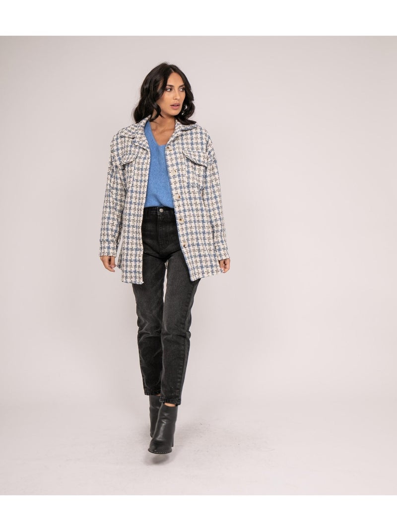 Camisa exterior de cuadros UBARTH Azul - Kiabi