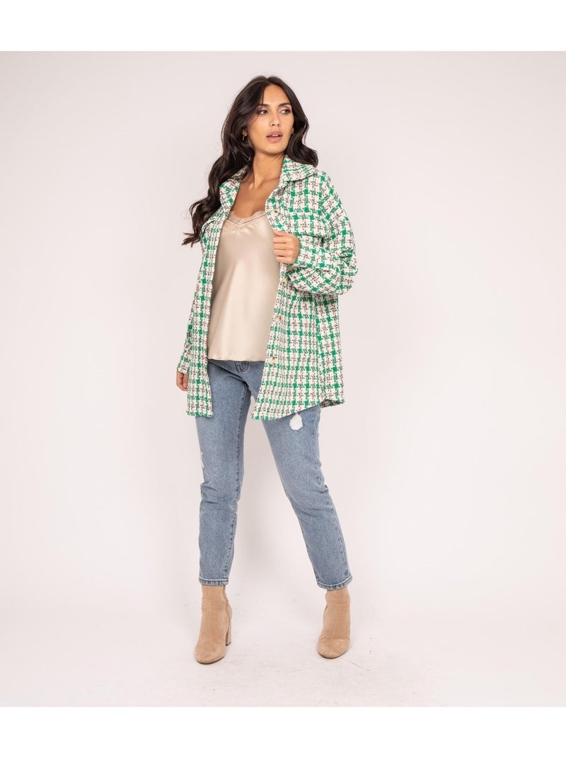 Camisa exterior de cuadros UBARTH Verde - Kiabi