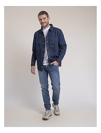 Camisa exterior de puro algodón denim TUDESSY