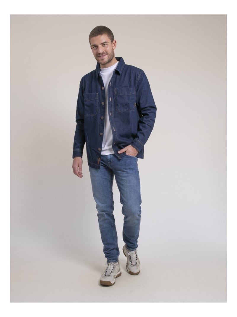 Camisa exterior de puro algodón denim TUDESSY Azul - Kiabi