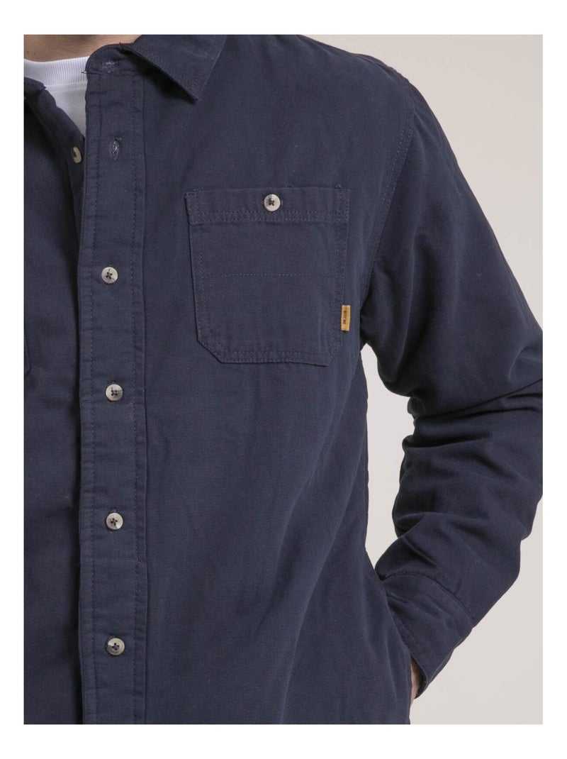 Camisa exterior de puro algodón ZESCUMAC Azul marino - Kiabi