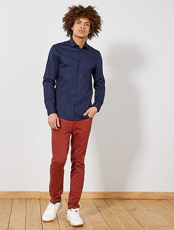 Hombre talla S-XXL - Camisa extra slim elástica - Kiabi