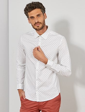 Hombre talla S-XXL - Camisa extra slim elástica - Kiabi