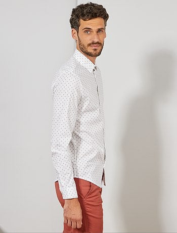 Hombre talla S-XXL - Camisa extra slim elástica - Kiabi