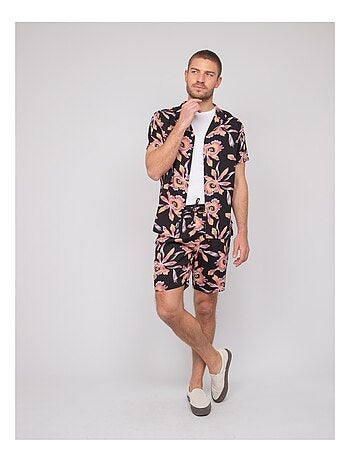 Camisa fluida de manga corta con motivos DALIWAI