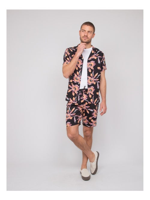 Camisa fluida de manga corta con motivos DALIWAI - Kiabi Camisa fluida de manga corta con motivos DALIWAI - Kiabi