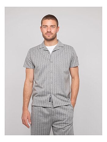 Camisa fluida de manga corta de rayas DONGWANJI