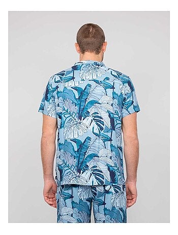 Camisa fluida de manga corta estampada DAMAULU