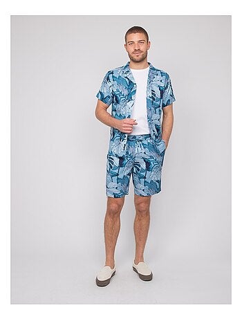 Camisa fluida de manga corta estampada DAMAULU