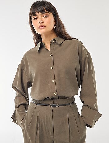 Camisa fluida de manga larga