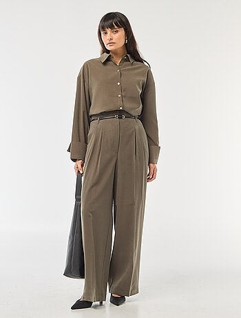 Camisa fluida de manga larga