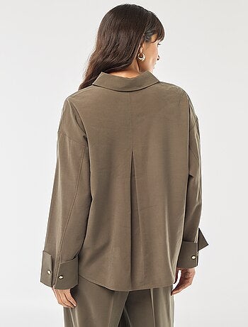 Camisa fluida de manga larga