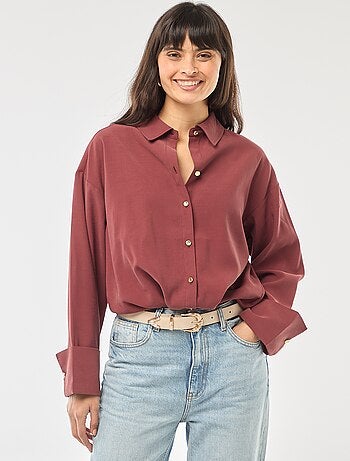 Camisa fluida de manga larga