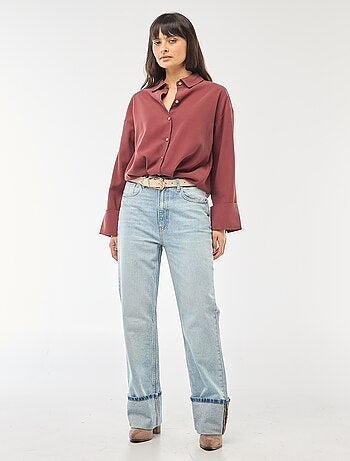 Camisa fluida de manga larga