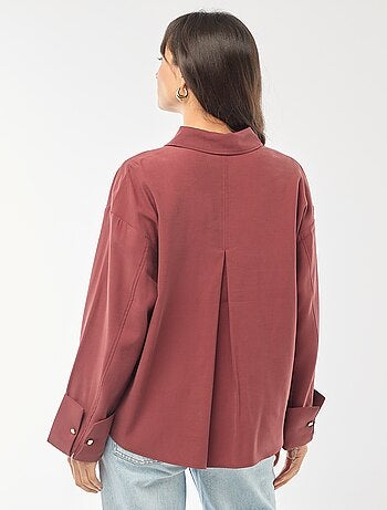 Camisa fluida de manga larga