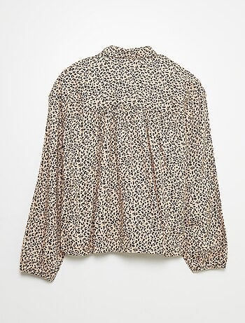 Camisa fluida estampada - colección fácil de poner