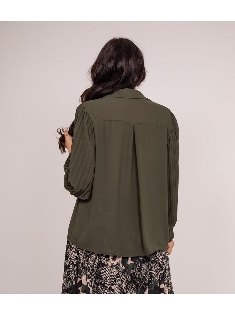 Camisa fluida ORVAL Caqui - Kiabi