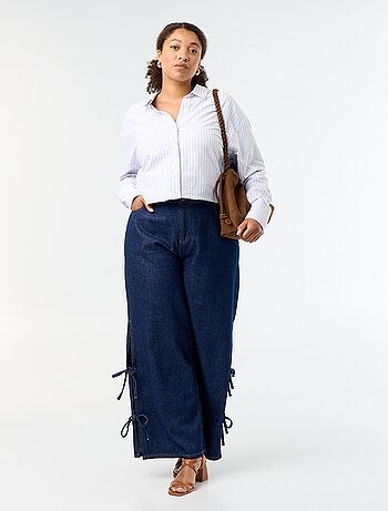 Camisa fluida oxford de rayas