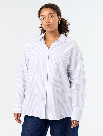 Camisa fluida oxford de rayas