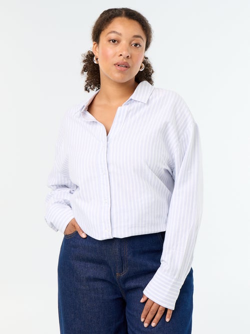 Camisa fluida oxford de rayas - Kiabi Camisa fluida oxford de rayas - Kiabi