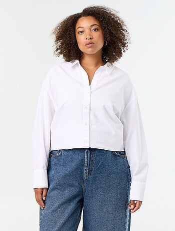 Camisa fluida oxford lisa