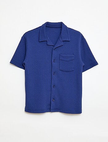 Camisa gofrada lisa