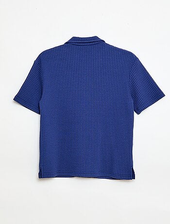 Camisa gofrada lisa