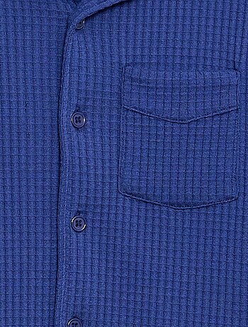 Camisa gofrada lisa